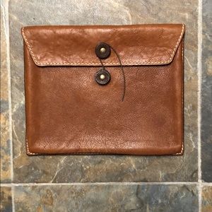 Brown leather hand bag